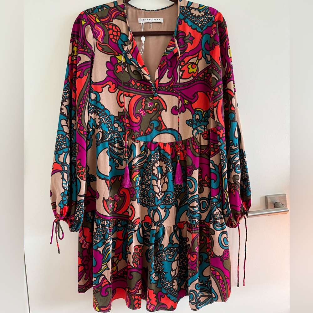 Trina Turk colorful long sleeved dress